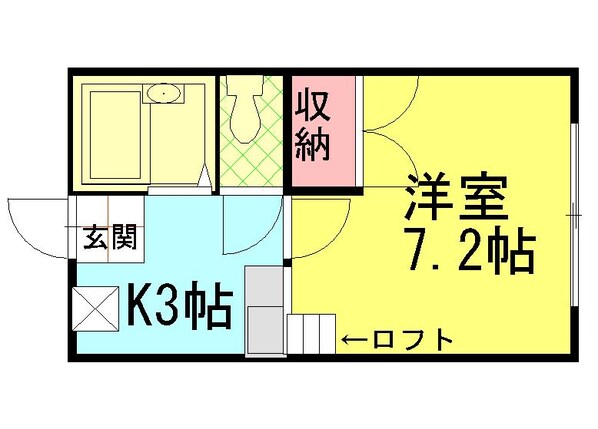 コーポ千木の物件間取画像